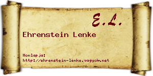 Ehrenstein Lenke névjegykártya